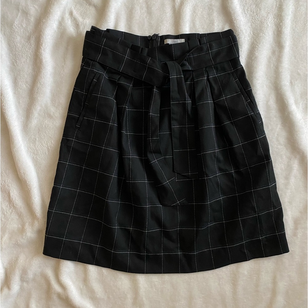 Black Plaid Skirt